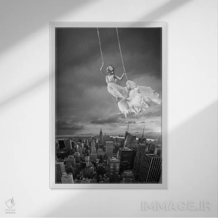 تابلو تاب اثر تاتیانا آمرِین - نمای قابدار سفید