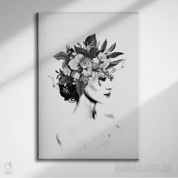 تابلو گلدار III اثر تاتیانا آمرِین - نمای روبهرو روی دیوار