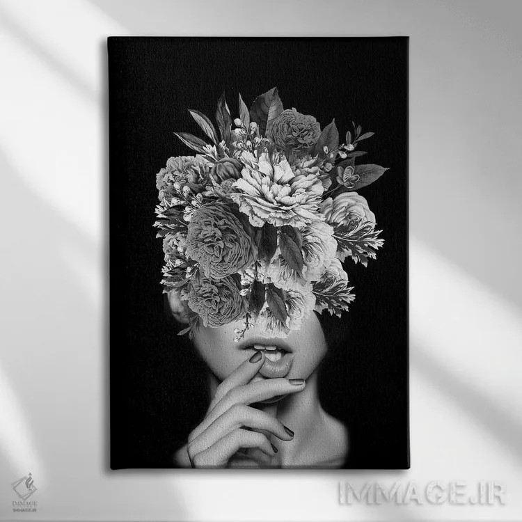 تابلو گلدار V اثر تاتیانا آمرِین - نمای روبهرو روی دیوار