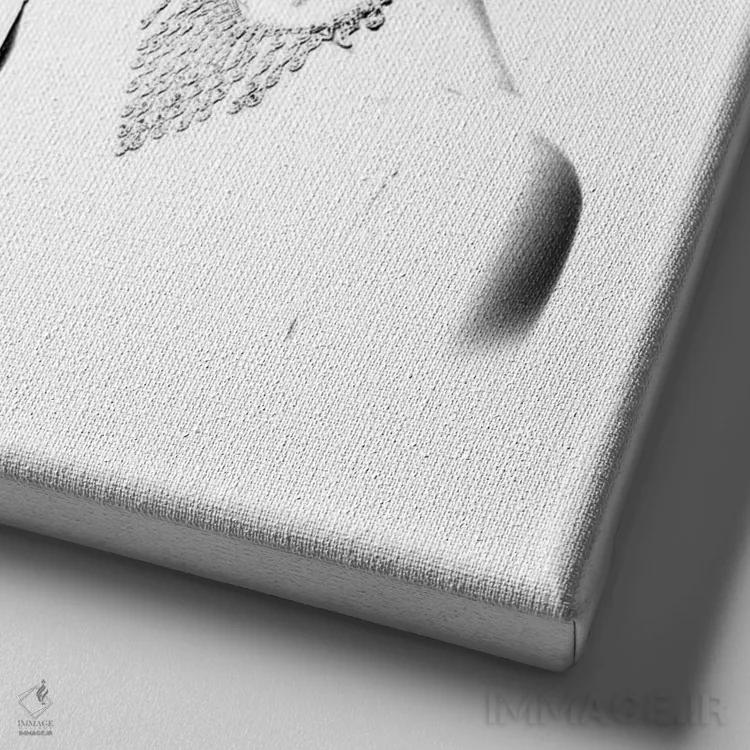 تابلو گلدار IV اثر تاتیانا آمرِین - نمای نزدیک بافت بوم