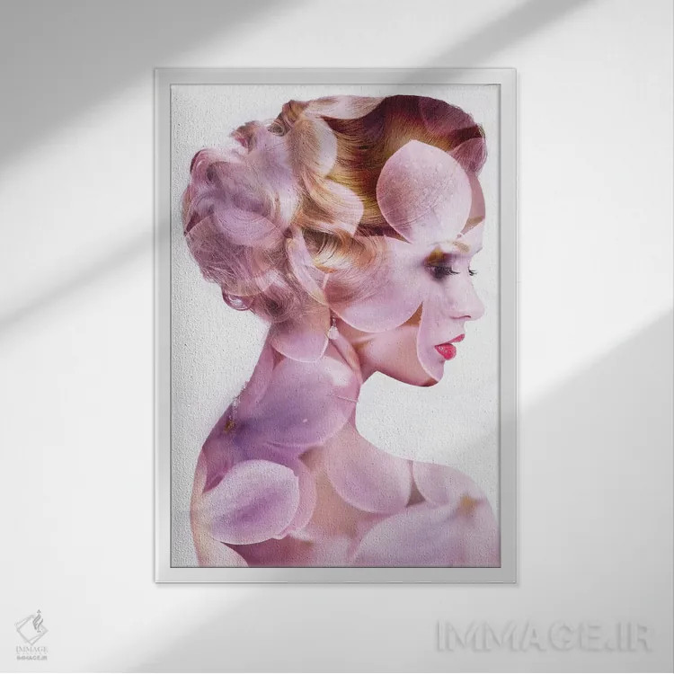 تابلو شکوفه اثر تاتیانا آمرِین - نمای قابدار سفید