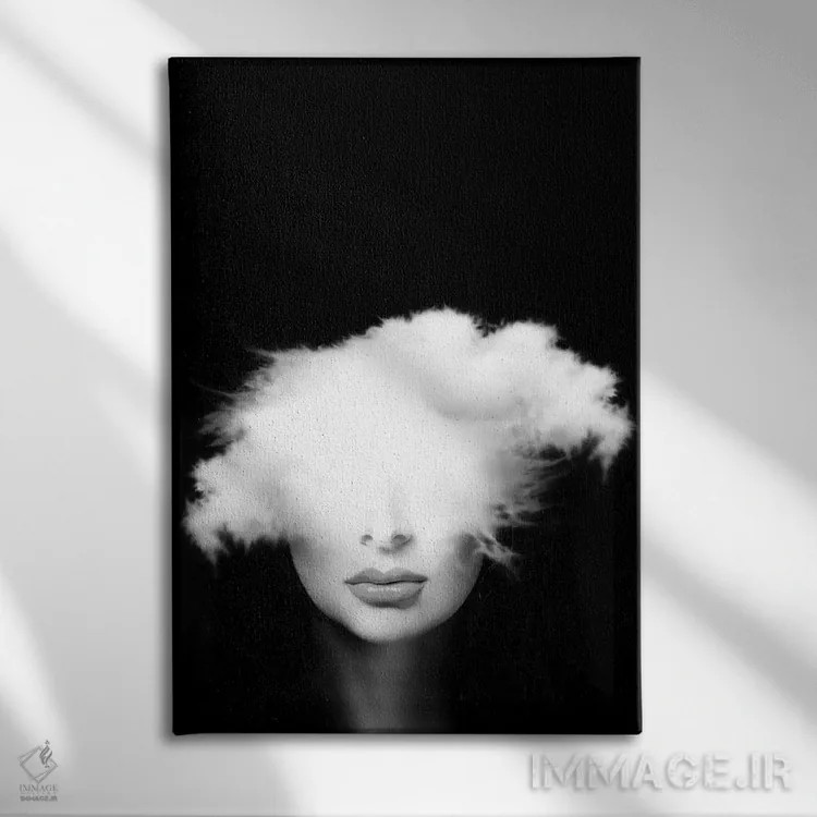 تابلو سر در ابرها اثر تاتیانا آمرِین - نمای روبهرو روی دیوار
