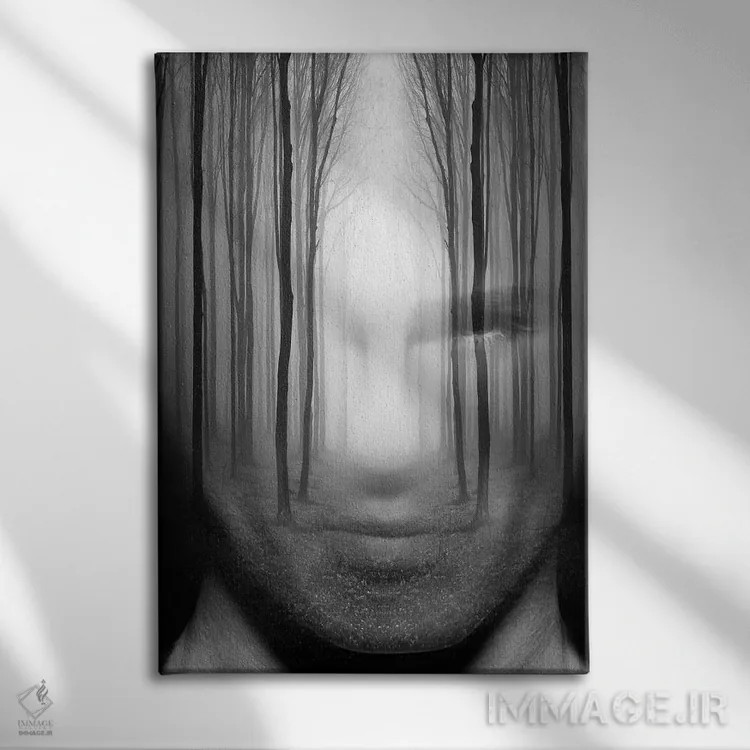 تابلو مرد جنگلی اثر تاتیانا آمرِین - نمای روبهرو روی دیوار