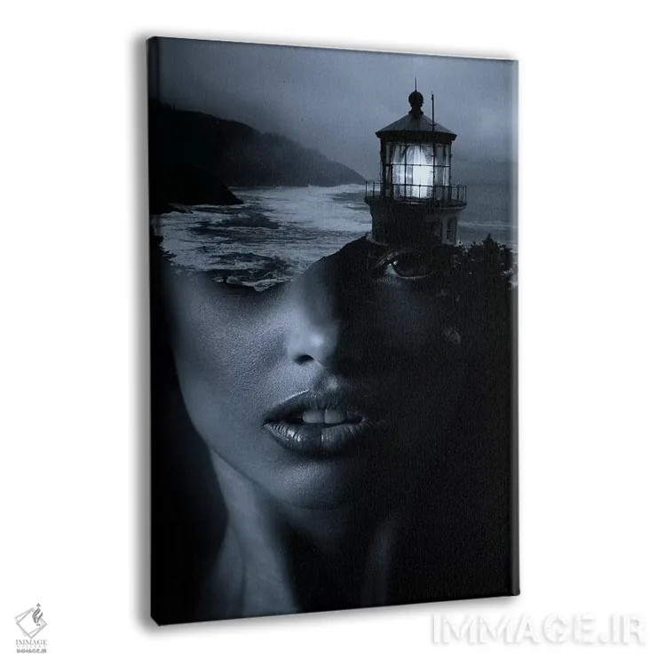 تابلو فانوس دریایی آبی اثر تاتیانا آمرِین - نمای پرسپکتیو محصول