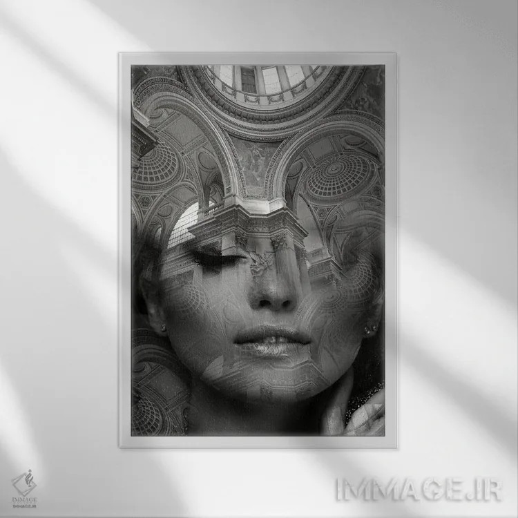 تابلو کلیسا اثر تاتیانا آمرِین - نمای قابدار سفید