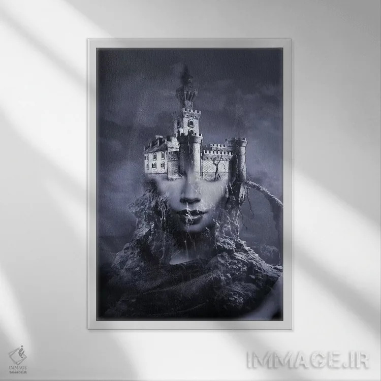 تابلو تاریکی اثر تاتیانا آمرِین - نمای قابدار سفید