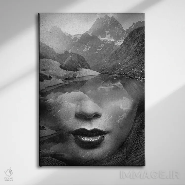 تابلو بانوی کوهستان اثر تاتیانا آمرِین - نمای روبهرو روی دیوار