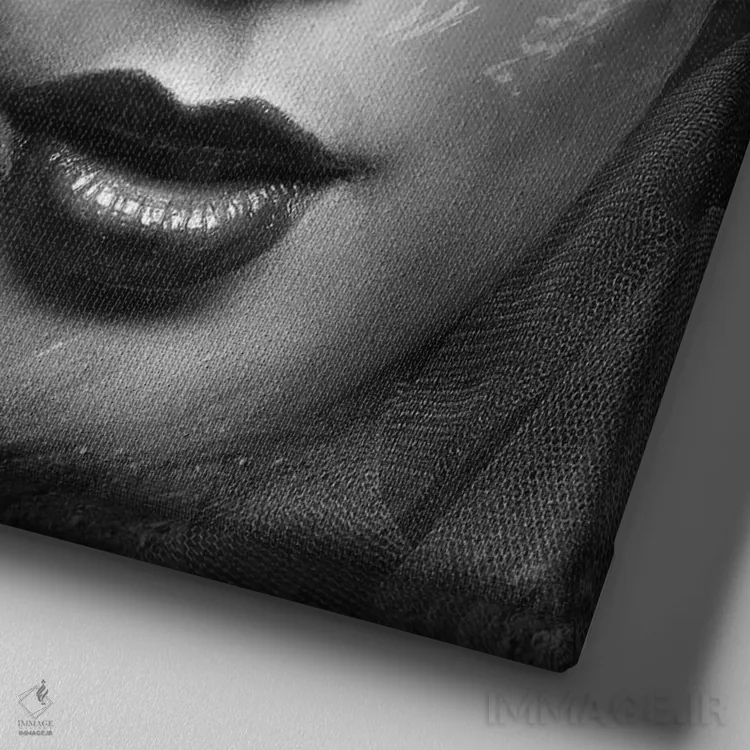 تابلو بانوی کوهستان اثر تاتیانا آمرِین - نمای نزدیک بافت بوم