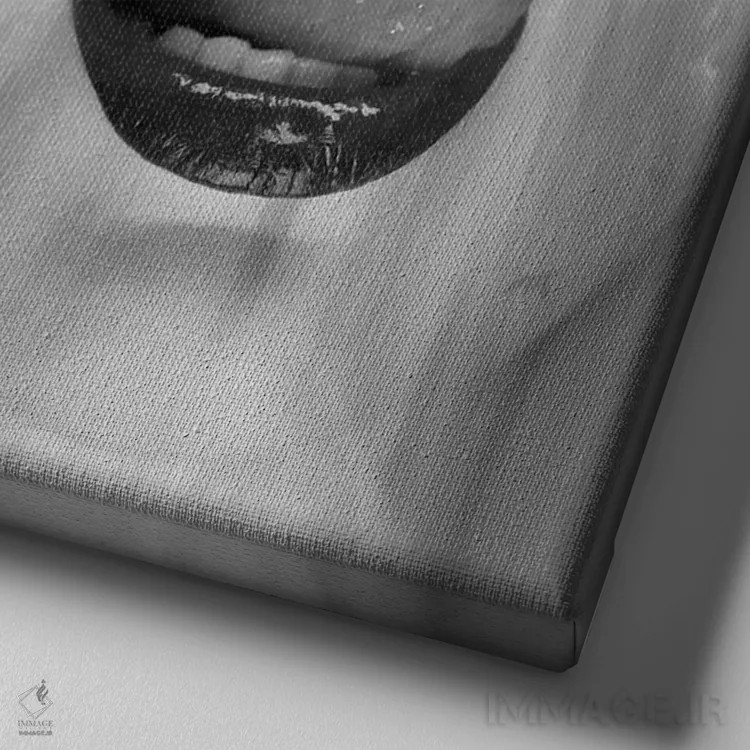 تابلو تشنگی اثر تاتیانا آمرِین - نمای نزدیک بافت بوم