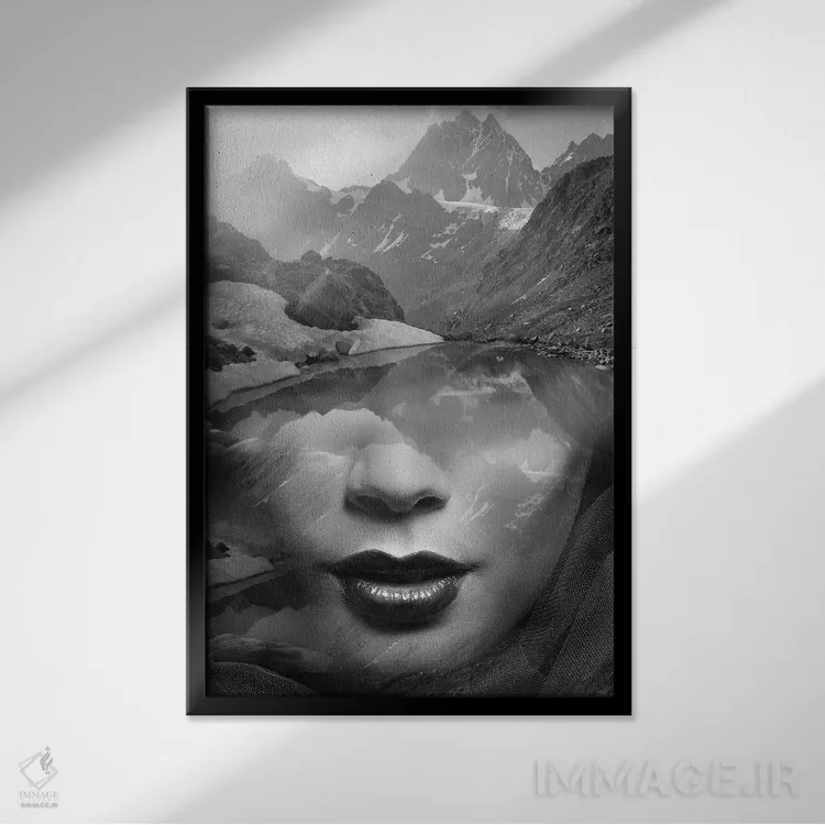 تابلو بانوی کوهستان اثر تاتیانا آمرِین - نمای قابدار مشکی