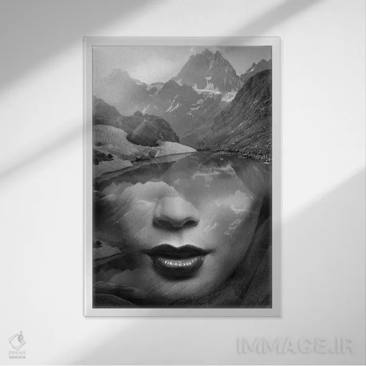 تابلو بانوی کوهستان اثر تاتیانا آمرِین - نمای قابدار سفید