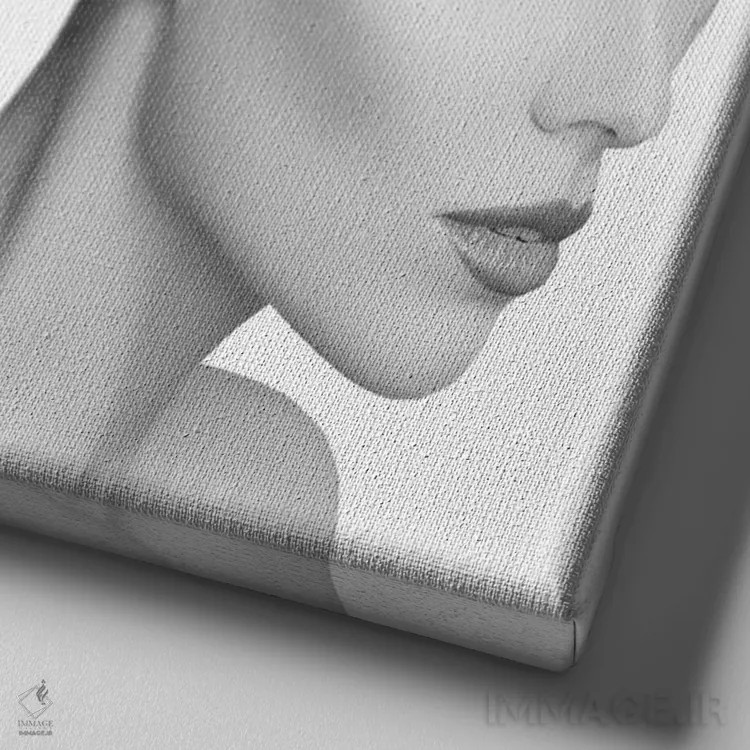 تابلو بانوی صدف اثر تاتیانا آمرِین - نمای نزدیک بافت بوم