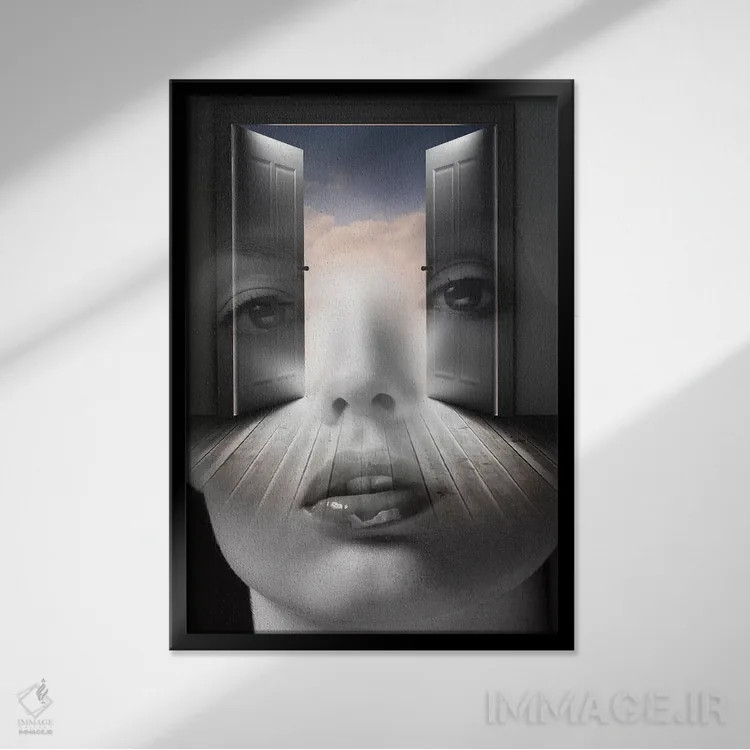 تابلو ذهنت را باز کن اثر تاتیانا آمرِین - نمای قابدار مشکی