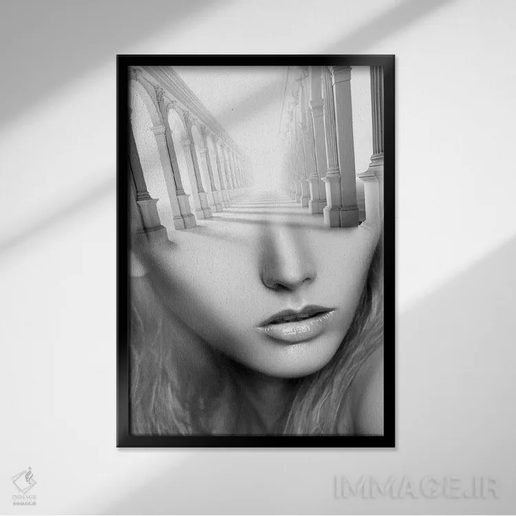 تابلو بانوی عتیقه اثر تاتیانا آمرِین - نمای قابدار مشکی