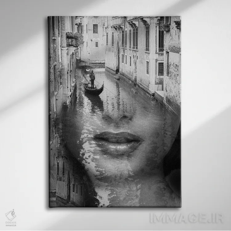 تابلو رویاهای ونیزی اثر تاتیانا آمرِین - نمای روبهرو روی دیوار