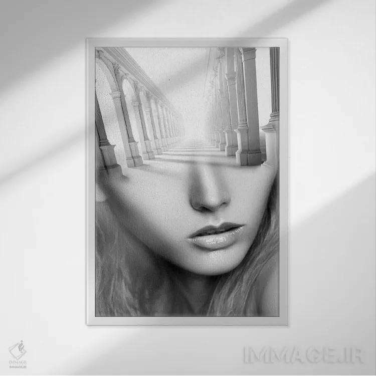 تابلو بانوی عتیقه اثر تاتیانا آمرِین - نمای قابدار سفید