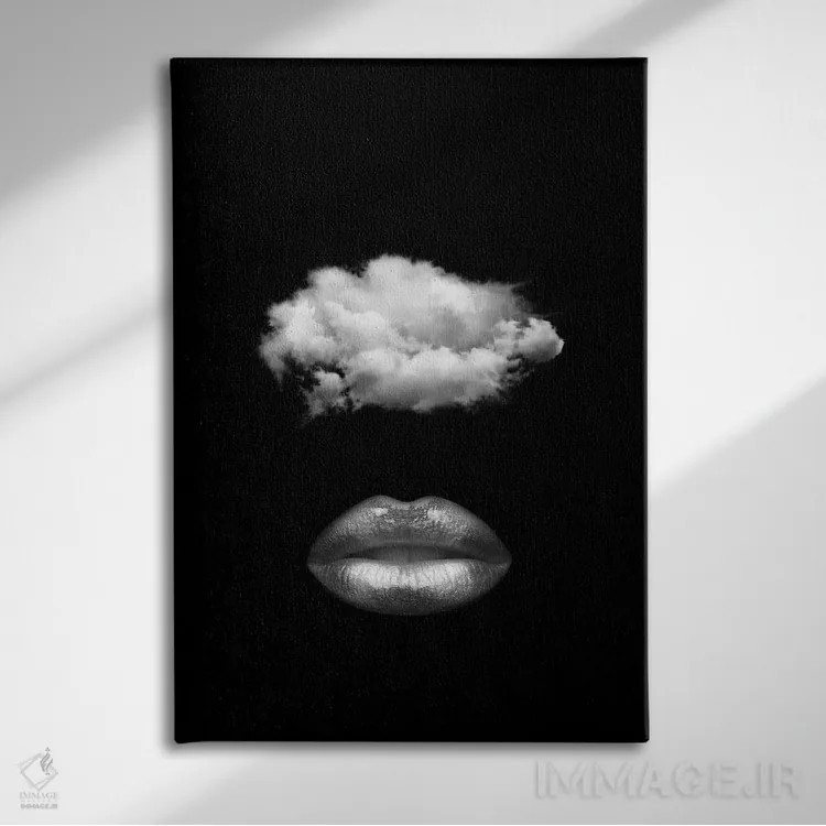 تابلو لبها اثر تاتیانا آمرِین - نمای روبهرو روی دیوار