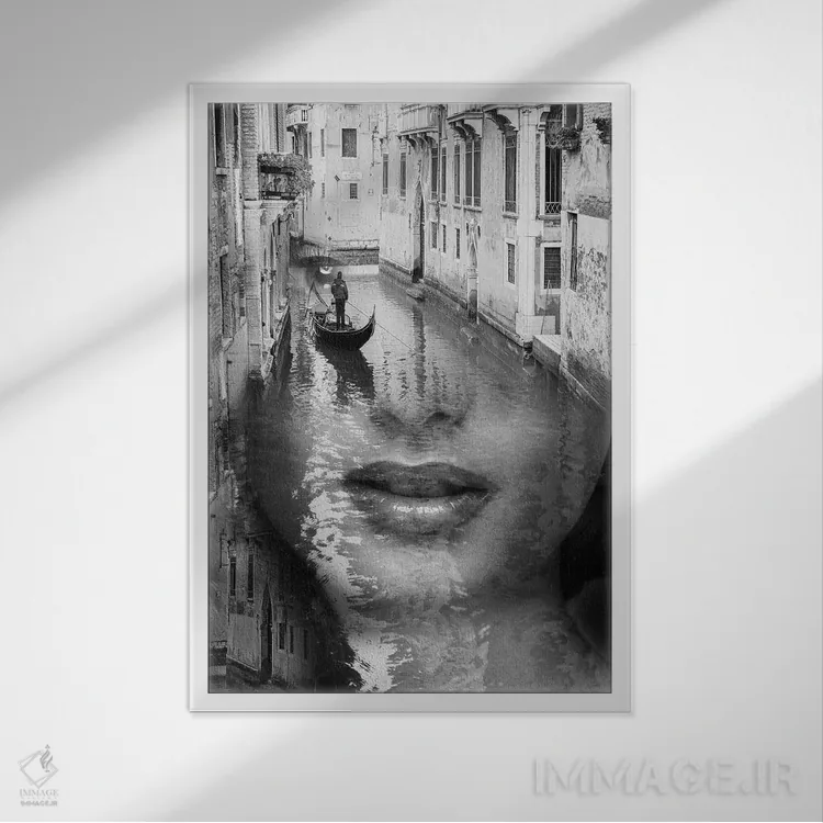 تابلو رویاهای ونیزی اثر تاتیانا آمرِین - نمای قابدار سفید