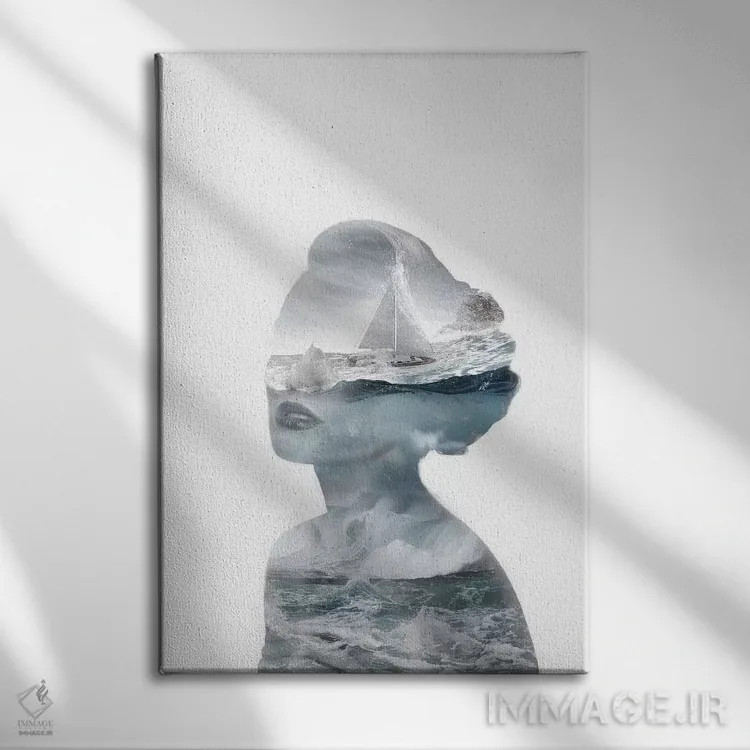 تابلو طوفان اثر تاتیانا آمرِین - نمای روبهرو روی دیوار