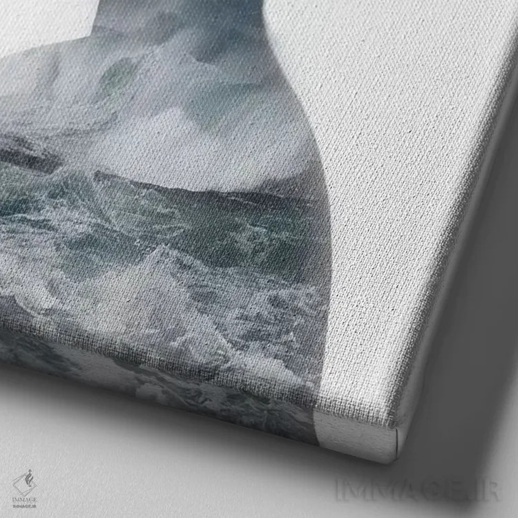 تابلو طوفان اثر تاتیانا آمرِین - نمای نزدیک بافت بوم