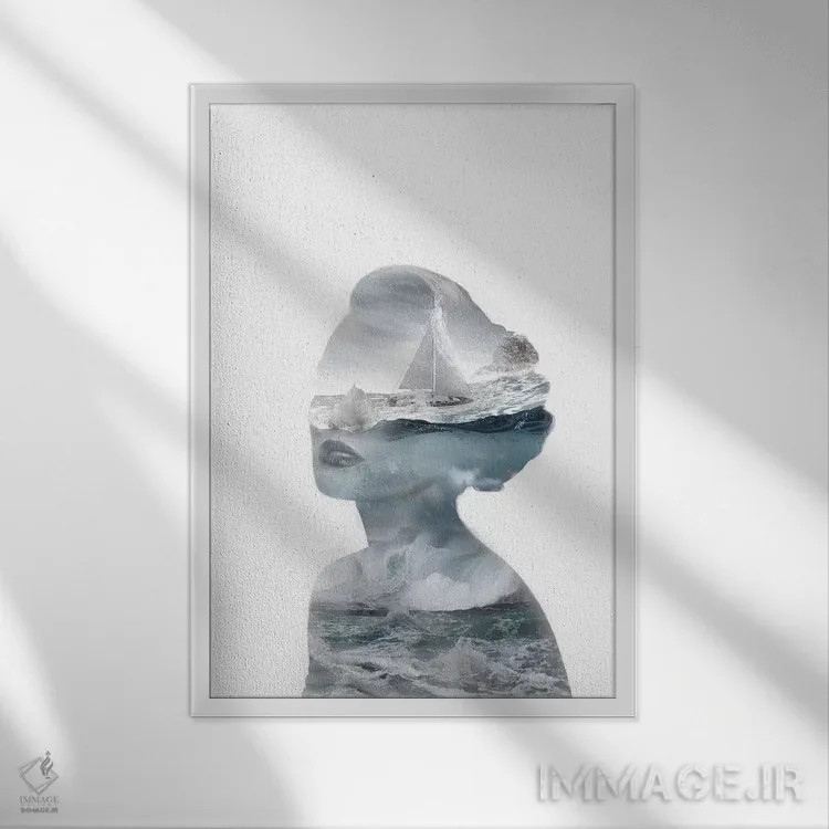 تابلو طوفان اثر تاتیانا آمرِین - نمای قابدار سفید