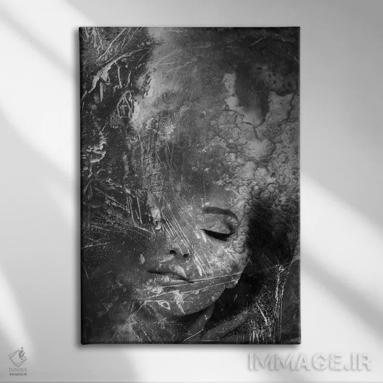 تابلو سیاه و سفید I اثر تاتیانا آمرِین - نمای روبهرو روی دیوار