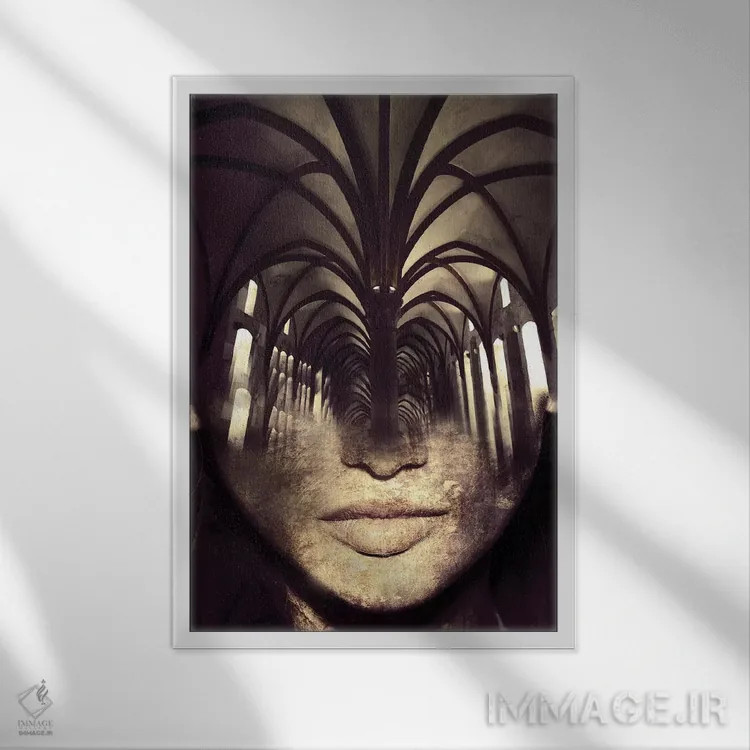 تابلو راهرو قوسی اثر تاتیانا آمرِین - نمای قابدار سفید