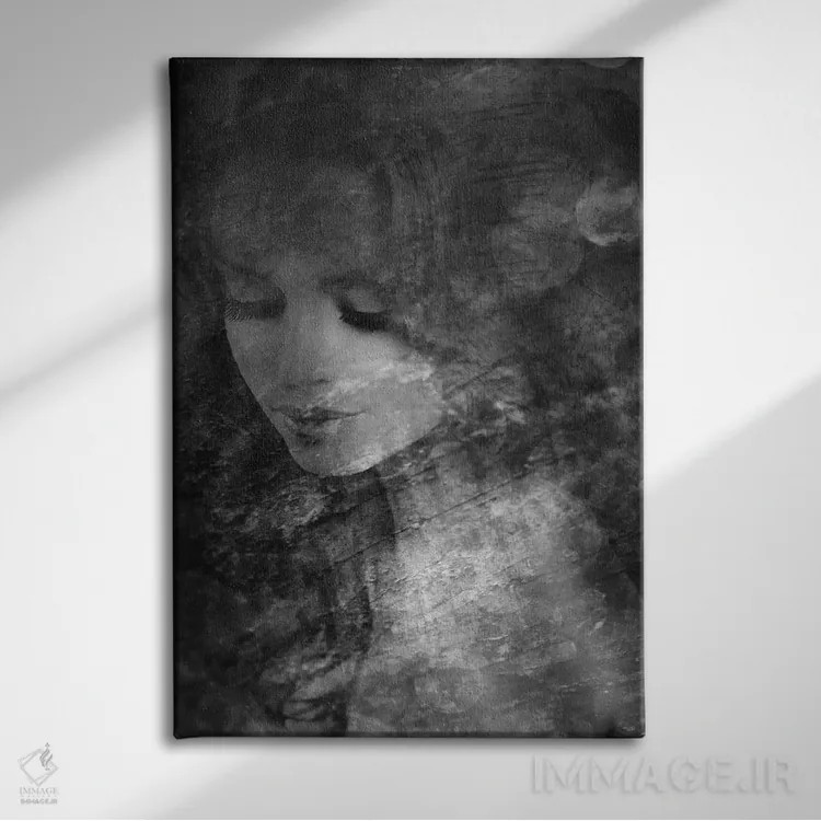 تابلو سیاه و سفید II اثر تاتیانا آمرِین - نمای روبهرو روی دیوار