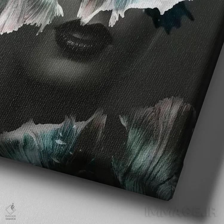 تابلو ماهیگیری III اثر تاتیانا آمرِین - نمای نزدیک بافت بوم