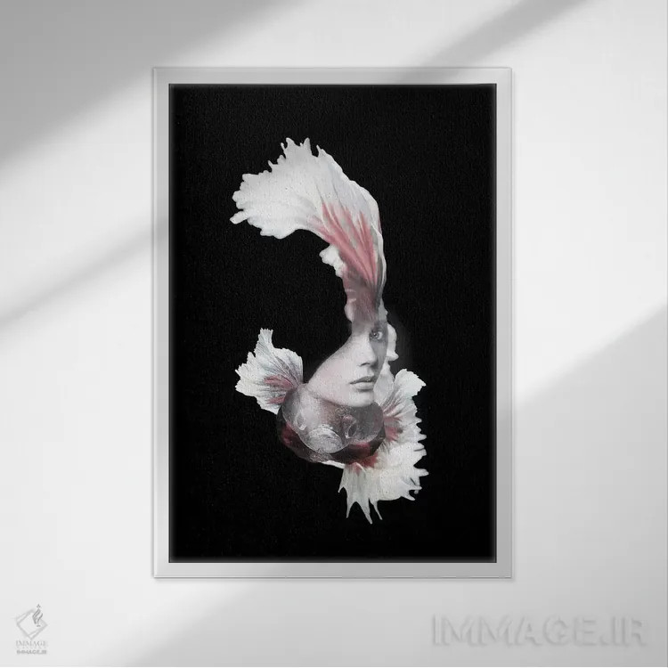 تابلو ماهیگیری VI اثر تاتیانا آمرِین - نمای قابدار سفید