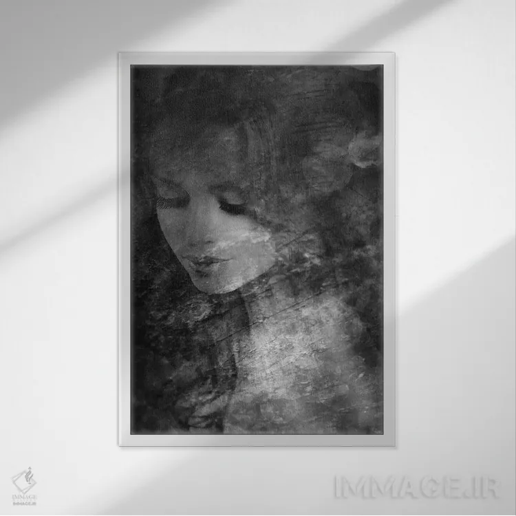 تابلو سیاه و سفید II اثر تاتیانا آمرِین - نمای قابدار سفید