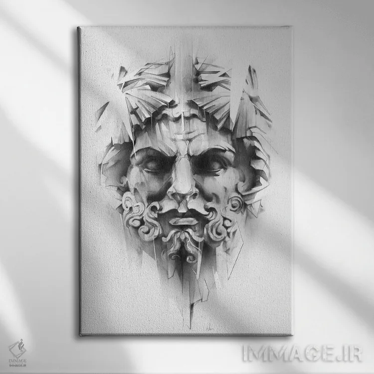 تابلو شاه خشت (ورق بازی) اثر الکسیس مارکو - نمای روبهرو روی دیوار