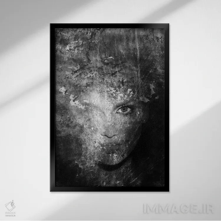 تابلو سیاه و سفید III اثر تاتیانا آمرِین - نمای قابدار مشکی