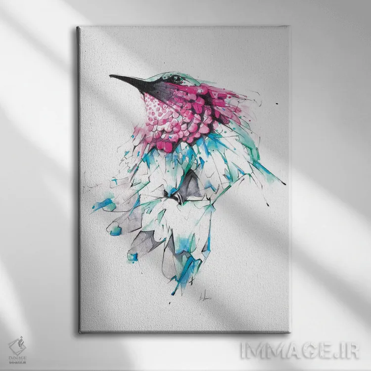 تابلو مرغ مگسخوار اثر الکسیس مارکو - نمای روبهرو روی دیوار