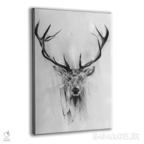 تابلو گوزن قرمز اثر الکسیس مارکو - نمای پرسپکتیو محصول