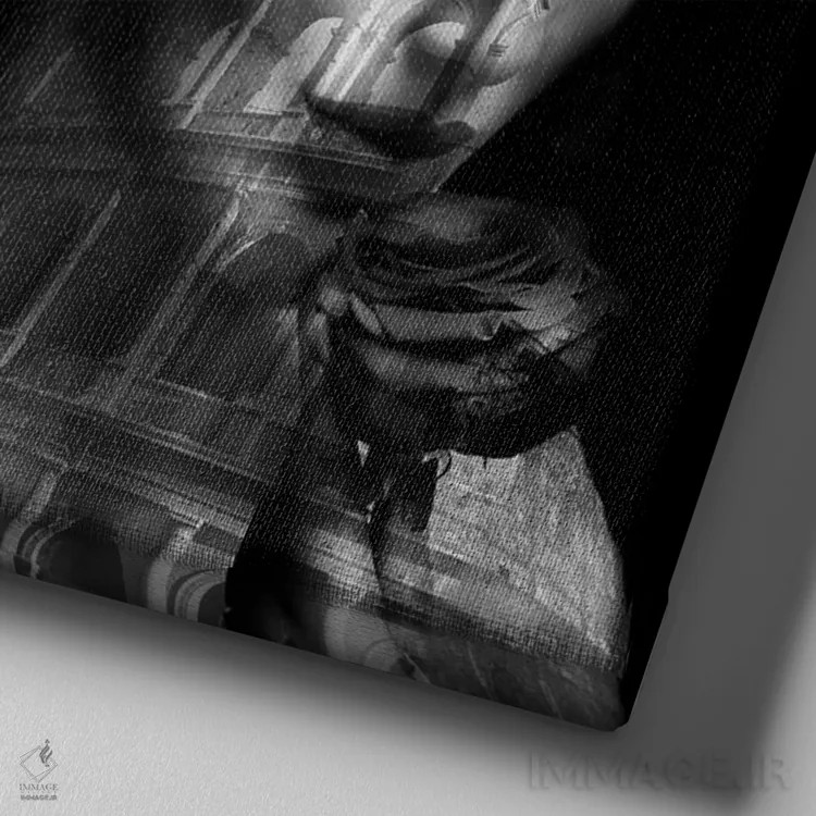 تابلو کولوسئوم (آمفیتئاتر روم باستان) اثر تاتیانا آمرِین - نمای نزدیک بافت بوم