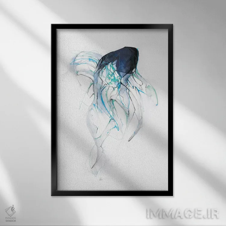 تابلو ماهی شبح اثر الکسیس مارکو - نمای قابدار مشکی