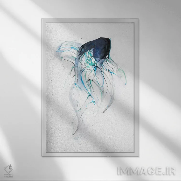 تابلو ماهی شبح اثر الکسیس مارکو - نمای قابدار سفید