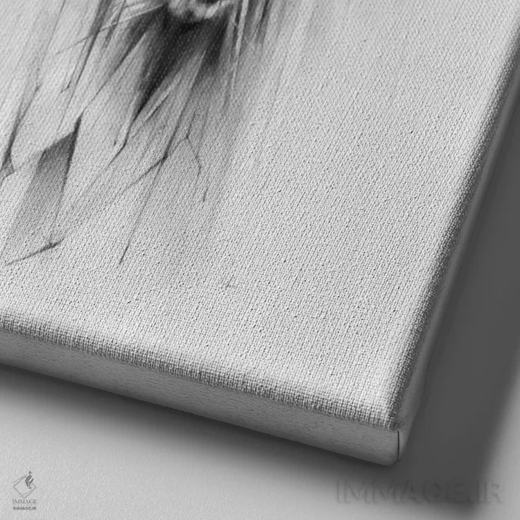 تابلو گوزن قرمز اثر الکسیس مارکو - نمای نزدیک بافت بوم