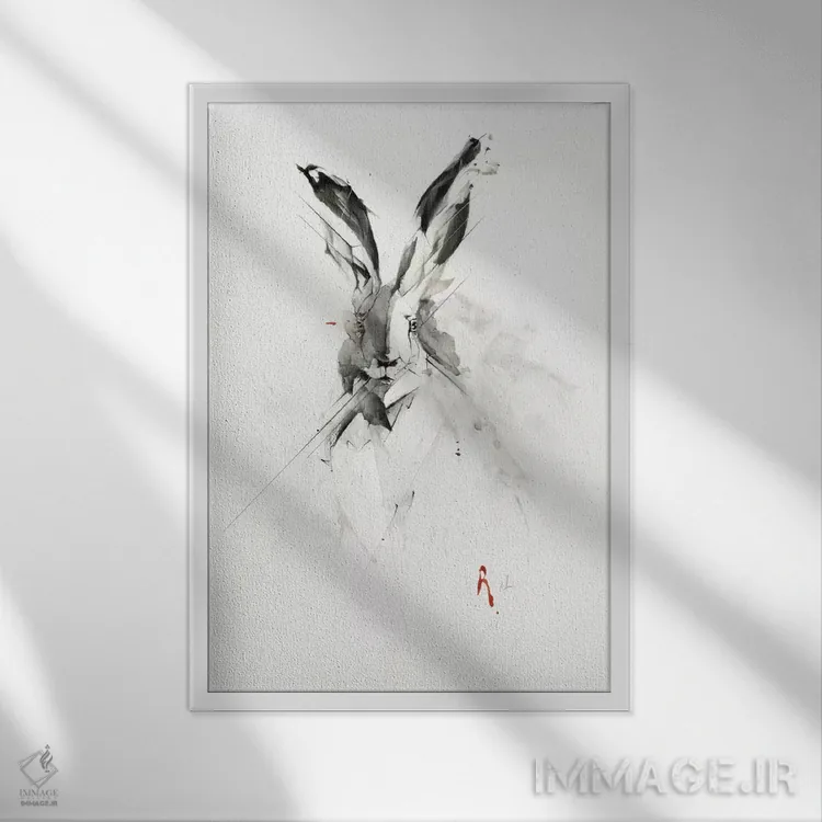 تابلو آقای خرگوش اثر الکسیس مارکو - نمای قابدار سفید