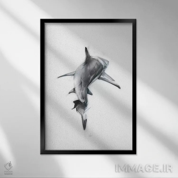 تابلو کوسه III اثر الکسیس مارکو - نمای قابدار مشکی
