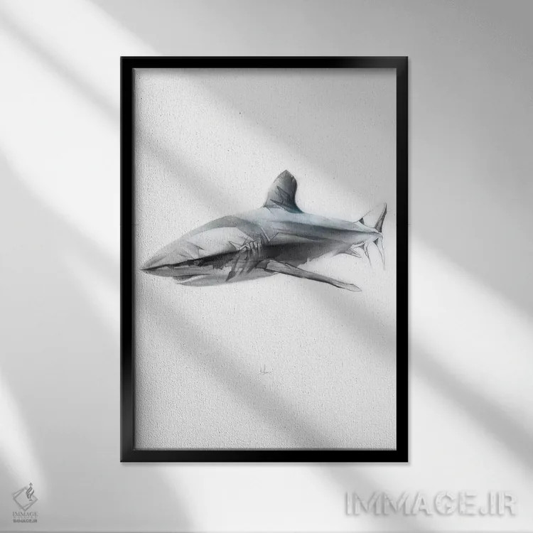 تابلو کوسه I اثر الکسیس مارکو - نمای قابدار مشکی