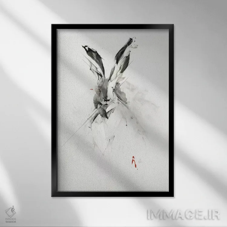 تابلو آقای خرگوش اثر الکسیس مارکو - نمای قابدار مشکی