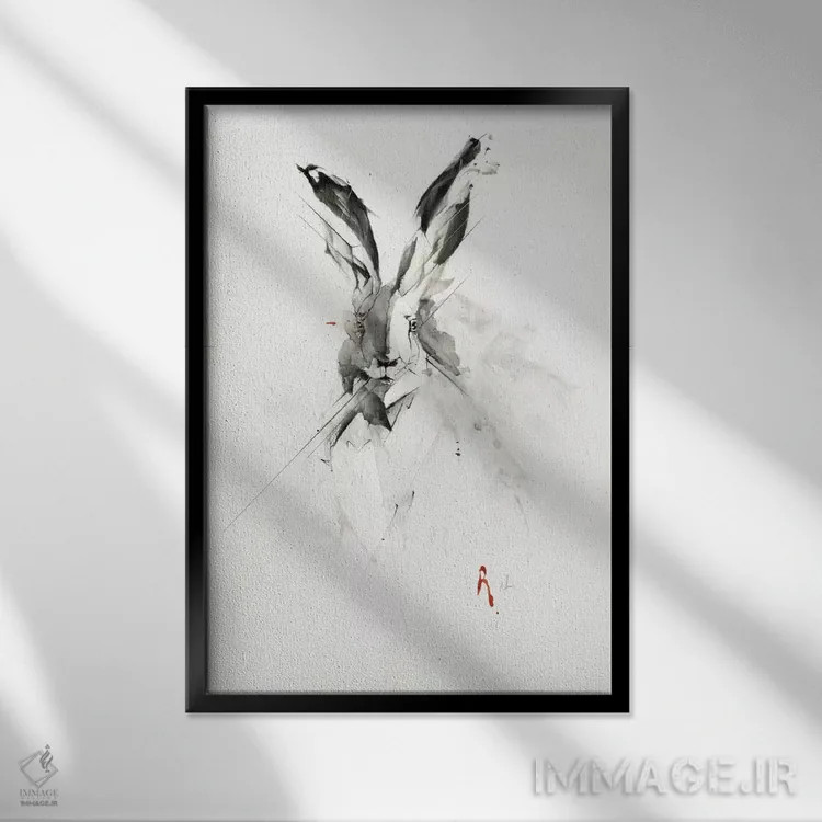 تابلو آقای خرگوش اثر الکسیس مارکو - نمای قابدار مشکی