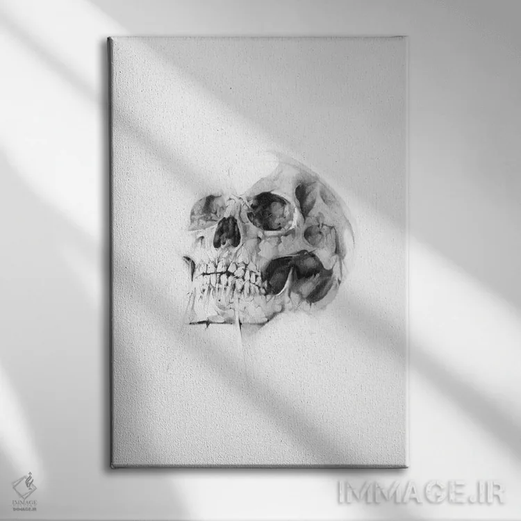 تابلو جمجمه LII اثر الکسیس مارکو - نمای روبهرو روی دیوار