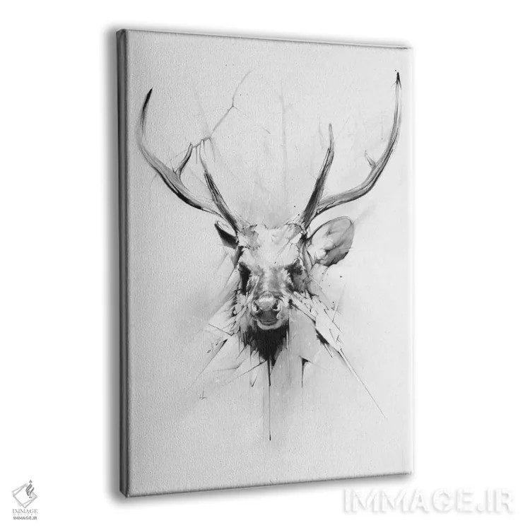 تابلو گوزن نر اثر الکسیس مارکو - نمای پرسپکتیو محصول