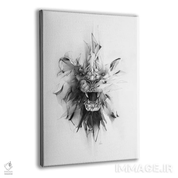 تابلو شیر سنگی اثر الکسیس مارکو - نمای پرسپکتیو محصول