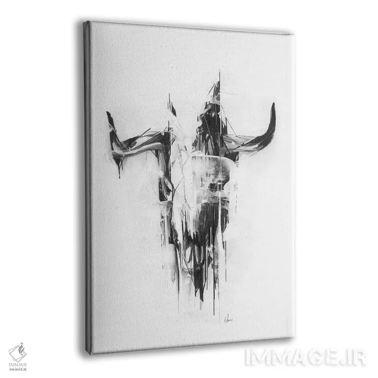 تابلو جمجمهٔ گاو اثر الکسیس مارکو - نمای پرسپکتیو محصول