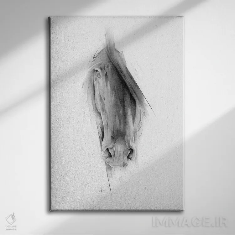 تابلو اسب ۲۰۲۳ اثر الکسیس مارکو - نمای روبهرو روی دیوار