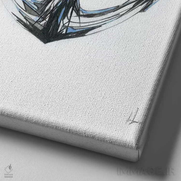 تابلو لنگر آبی اثر الکسیس مارکو - نمای نزدیک بافت بوم